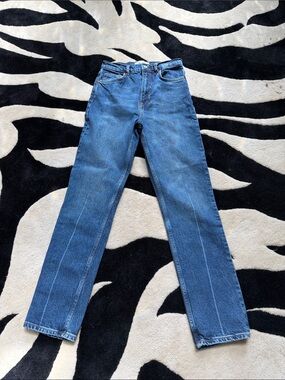 Reformation medium blue straight-leg denim jeans